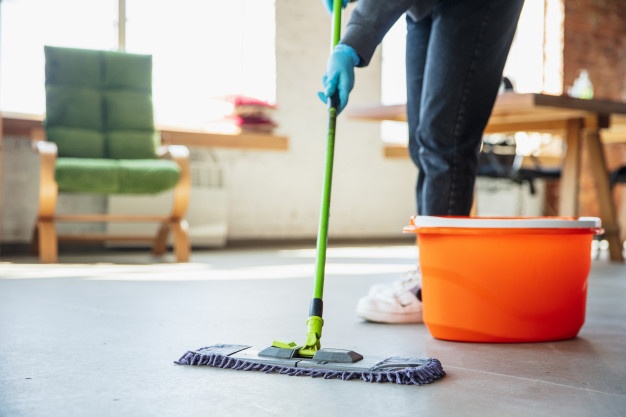 cleaning home